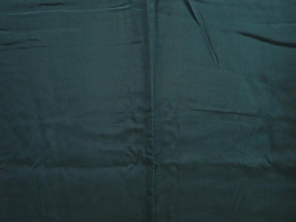 Photo3: 6724T06z600 Vintage Japanese Kimono Silk Men's  Plain Dark cyan (3)