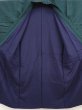 Photo7: 6724T06z600 Vintage Japanese Kimono Silk Men's  Plain Dark cyan (7)