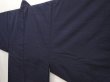 Photo2: 6724T07z1050 Vintage Japanese Kimono Silk Men's  Plain Dark navy (2)