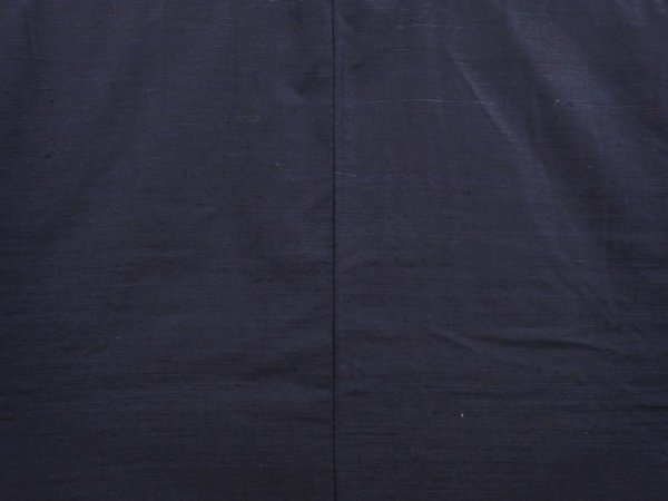 Photo3: 6724T07z1050 Vintage Japanese Kimono Silk Men's  Plain Dark navy (3)