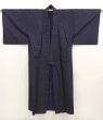 Photo6: 6724T07z1050 Vintage Japanese Kimono Silk Men's  Plain Dark navy (6)