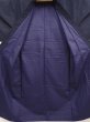 Photo7: 6724T07z1050 Vintage Japanese Kimono Silk Men's  Plain Dark navy (7)