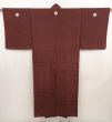 Photo1: 6724T08z570 Vintage Japanese Kimono Silk Men's  Plain Brown (1)