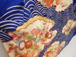Photo3: 6724T12z1060 Vintage Japanese Kimono Silk FURISODE Chrysanthemum Royal blue (3)