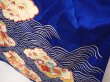 Photo4: 6724T12z1060 Vintage Japanese Kimono Silk FURISODE Chrysanthemum Royal blue (4)