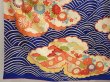 Photo6: 6724T12z1060 Vintage Japanese Kimono Silk FURISODE Chrysanthemum Royal blue (6)