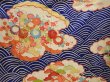 Photo8: 6724T12z1060 Vintage Japanese Kimono Silk FURISODE Chrysanthemum Royal blue (8)