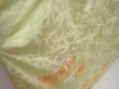 Photo3: 6724T13z930 Vintage Japanese Kimono Silk FURISODE Paulownia Light green (3)