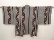 Photo1: 6817T02z580 Vintage Japanese Kimono Silk SHIBORI HAORI  Black (1)