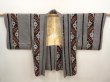 Photo5: 6817T02z580 Vintage Japanese Kimono Silk SHIBORI HAORI  Black (5)