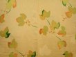 Photo3: 6817T04z540 Vintage Japanese Kimono Silk HAORI Ivy Saffron yellow (3)