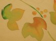 Photo4: 6817T04z540 Vintage Japanese Kimono Silk HAORI Ivy Saffron yellow (4)