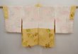 Photo6: 6817T04z540 Vintage Japanese Kimono Silk HAORI Ivy Saffron yellow (6)