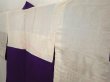 Photo8: 6817T06z500 Vintage Japanese Kimono Silk HAORI Wave Dark purple (8)
