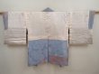 Photo6: 6817T08z640 Vintage Japanese Kimono Silk HAORI Chrysanthemum Light blue (6)