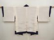 Photo6: 6817T09z460 Vintage Japanese Kimono Silk HAORI  Dark navy (6)