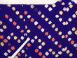 Photo5: 6817T10z500 Vintage Japanese Kimono Silk HAORI  Dark lavender blue (5)
