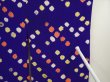 Photo8: 6817T10z500 Vintage Japanese Kimono Silk HAORI  Dark lavender blue (8)