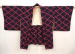 Photo5: 6817T11z580 Vintage Japanese Kimono Silk HAORI  Black (5)