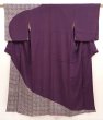 Photo1: 6817T12z670 Vintage Japanese Kimono Silk TSUKESAGE  Dull grape (1)