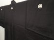 Photo2: 6817T13z600 Vintage Japanese Kimono Silk Men's  Plain Black (2)