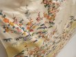 Photo3: 6817T14z780 Vintage Japanese Kimono Silk TSUKESAGE Chrysanthemum Off-white (3)