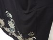 Photo4: 6817T15z720 Vintage Japanese Kimono Silk TSUKESAGE Flower Black (4)