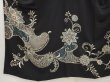 Photo5: 6817T15z720 Vintage Japanese Kimono Silk TSUKESAGE Flower Black (5)