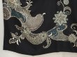 Photo6: 6817T15z720 Vintage Japanese Kimono Silk TSUKESAGE Flower Black (6)