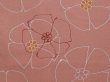 Photo4: 6826T02z550 Vintage Japanese Kimono Silk HAORI Flower Rosy brown (4)