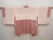 Photo7: 6826T02z550 Vintage Japanese Kimono Silk HAORI Flower Rosy brown (7)