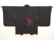 Photo1: 6826T03z560 Vintage Japanese Kimono Silk HAORI Peacock Black (1)