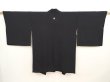 Photo1: 6826T05z620 Vintage Japanese Kimono Silk HAORI Peony Black (1)