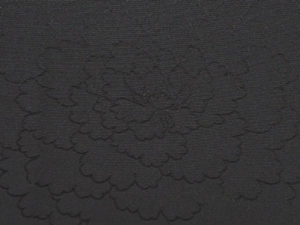 Photo4: 6826T05z620 Vintage Japanese Kimono Silk HAORI Peony Black (4)