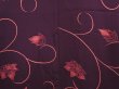 Photo3: 6826T06z550 Vintage Japanese Kimono Silk HAORI Flower Dark purple (3)