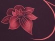 Photo4: 6826T06z550 Vintage Japanese Kimono Silk HAORI Flower Dark purple (4)