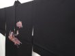 Photo2: 6826T07z570 Vintage Japanese Kimono Silk HAORI Princess Black (2)