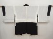 Photo6: 6826T07z570 Vintage Japanese Kimono Silk HAORI Princess Black (6)