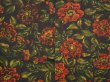 Photo3: 6826T08z580 Vintage Japanese Kimono Silk HAORI Flower Black (3)