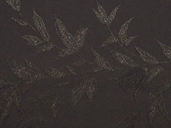 Photo4: 6826T09z500 Vintage Japanese Kimono Silk HAORI Leaf Black (4)