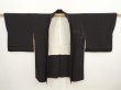 Photo5: 6826T09z500 Vintage Japanese Kimono Silk HAORI Leaf Black (5)