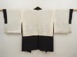 Photo6: 6826T09z500 Vintage Japanese Kimono Silk HAORI Leaf Black (6)
