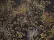Photo3: 6826T10z610 Vintage Japanese Kimono Silk HAORI Chrysanthemum Black (3)