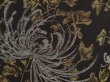 Photo4: 6826T10z610 Vintage Japanese Kimono Silk HAORI Chrysanthemum Black (4)