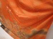 Photo4: 6826T11z1150 Vintage Japanese Kimono Silk FURISODE Flower cart Dark orange (4)