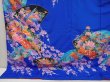 Photo5: 6826T13z1630  Japanese Kimono Synthetic KAKESHITA FURISODE Pheasant Blue (5)