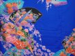 Photo8: 6826T13z1630  Japanese Kimono Synthetic KAKESHITA FURISODE Pheasant Blue (8)