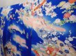 Photo2: 6826T14z1040  Japanese Kimono Silk FURISODE Peacock Oriental blue (2)