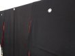 Photo2: 6827T03z750 Antique Japanese Kimono Silk TOMESODE Flying crane Black (2)