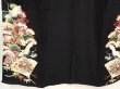 Photo5: 6827T03z750 Antique Japanese Kimono Silk TOMESODE Flying crane Black (5)
